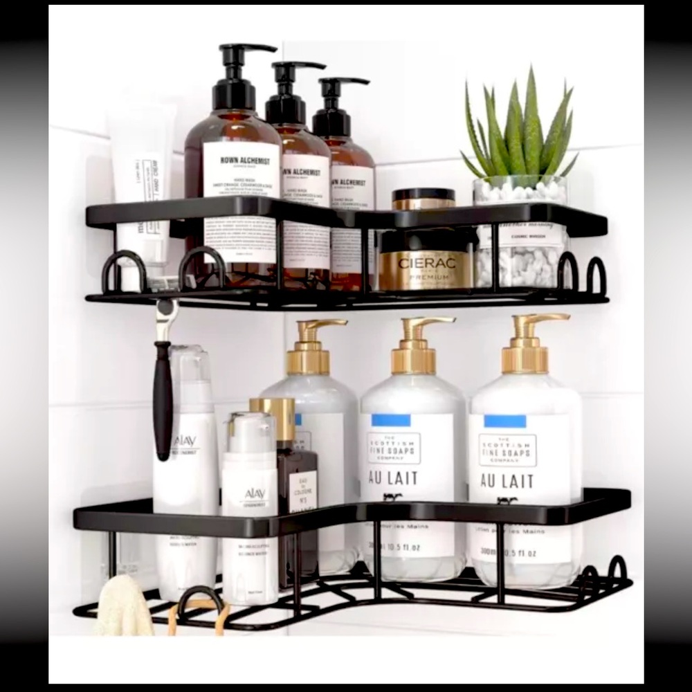 Corner Shower Caddy - 2 Pack, Adhesive Shower Organizers, Rustproof Stainless St